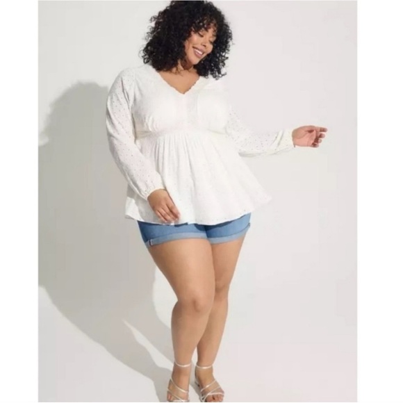 New Torrid Babydoll Eyelet Top - Picture 10 of 10